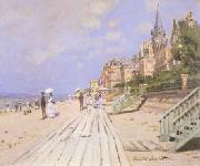 Claude Monet Beach at Trouville China oil painting reproduction